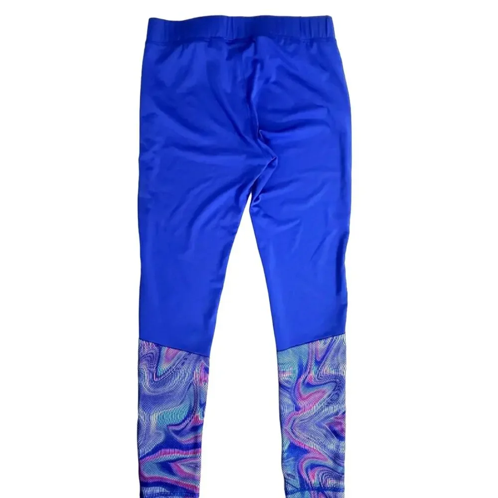 Converse youth active wear leggings purple and blue size 12-13 years